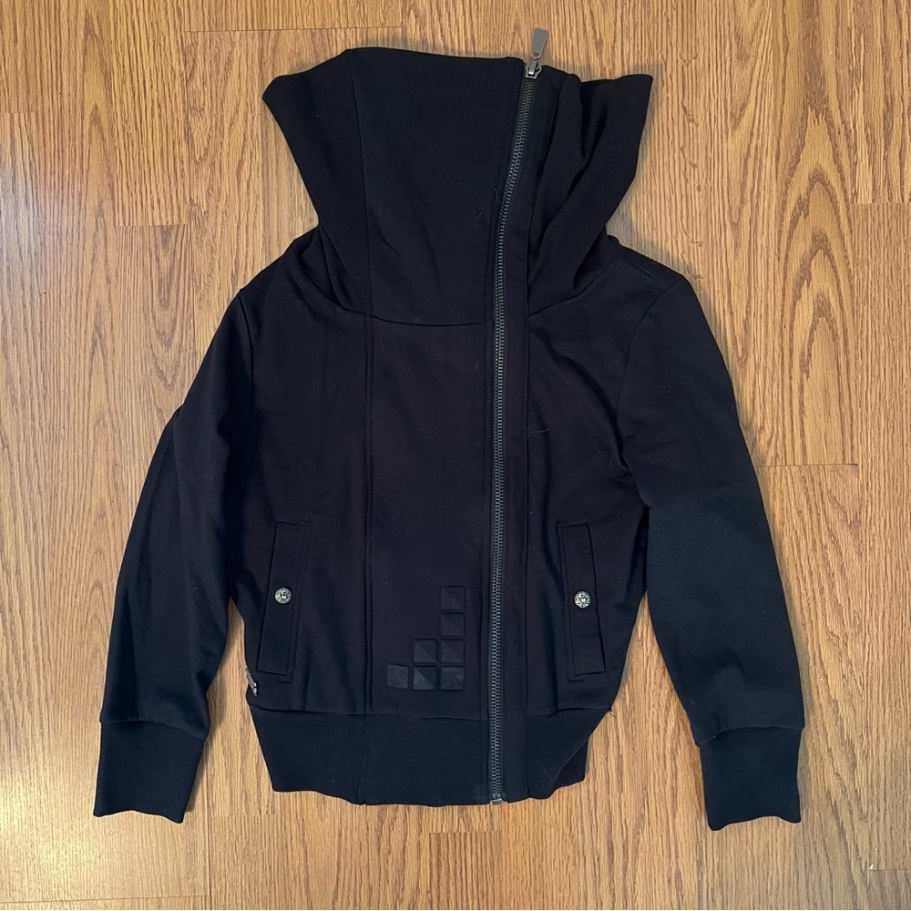 Apple Bottoms Women’s Black Jacket with Geometric Design Size Medium - Picture 2 of 11